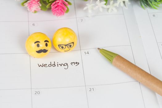 Reminder Wedding day in calendar