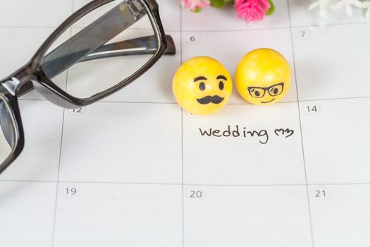 Reminder Wedding day in calendar