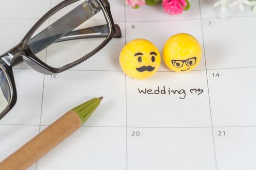 Reminder Wedding day in calendar