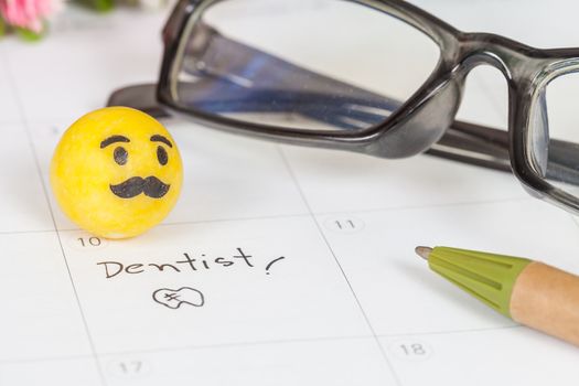 Reminder "Dentist appointment" in calendar 