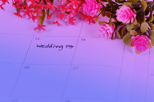 Reminder Wedding day in calendar