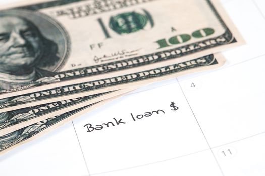 Reminder "bank loan" in calendar