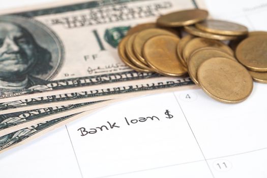Reminder "bank loan" in calendar