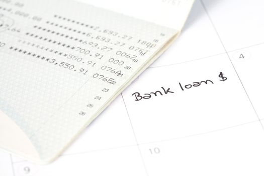 Reminder "bank loan" in calendar