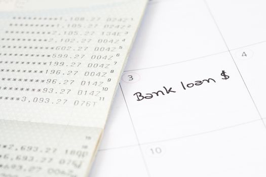 Reminder "bank loan" in calendar