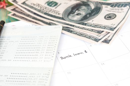 Reminder "bank loan" in calendar