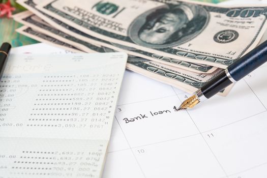 Reminder "bank loan" in calendar