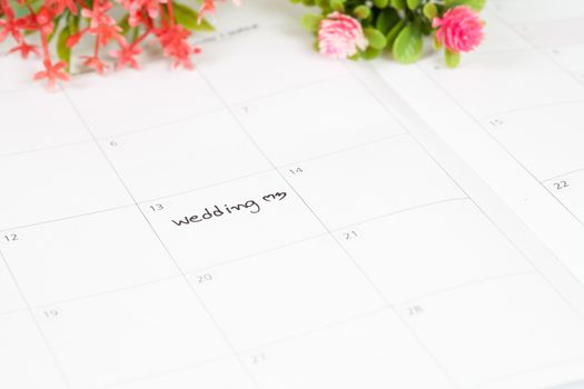 Reminder Wedding day in calendar