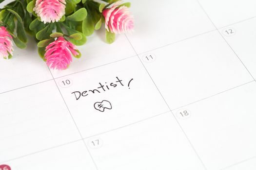 Reminder "Dentist appointment" in calendar 