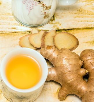 Japanese Ginger Tea Representing Beverages Drink And Refreshment
