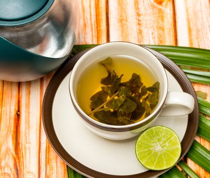 Lime Tea Refreshment Showing Drinks Fruits And Cafes