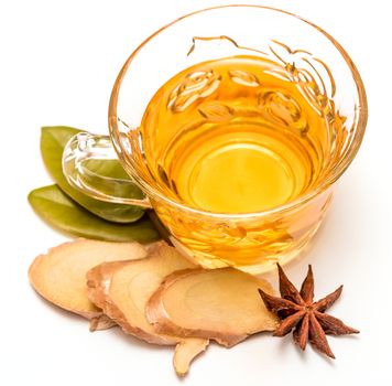 Healthy Ginger Tea Showing Refresh Herbals And Teas