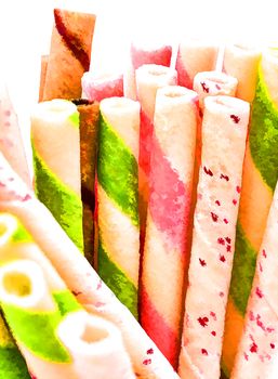 Multicolored Cookies Showing Wafer Biscuits And Crackers