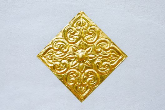 golden carved flower