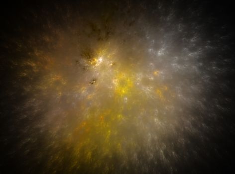 Fractals, an explosion and create abstract galaxy on a black background.