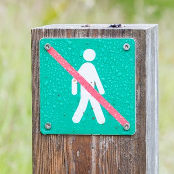 Forbidden to walk over here - Sign in Iceland