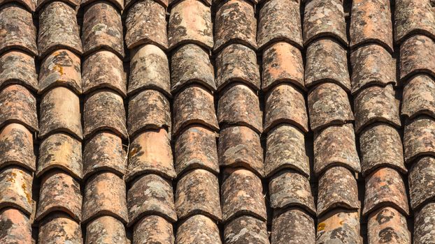 detail of an ancient Italian roof