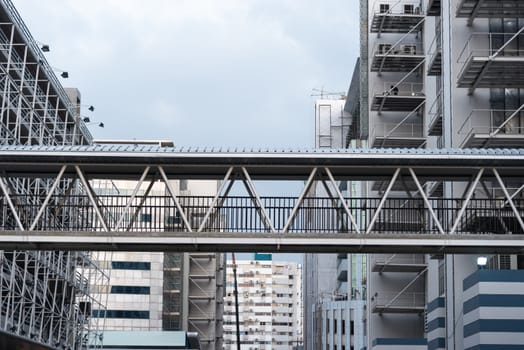 Flyover crossing between the building.