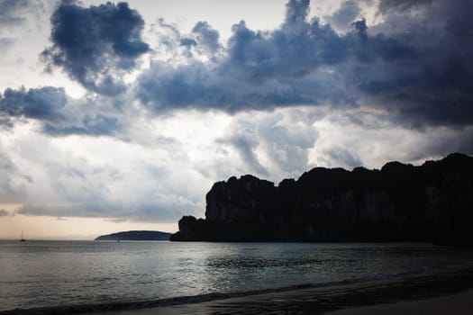 A beautiful rocky beach in asia. Thailand.