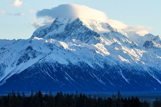 The summit of mountain in New Zealand