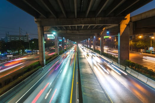 Street Expressway at night in thailand