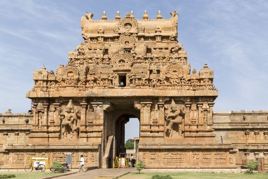 Tanjore temple in Tamil Nadu India Unesco building
