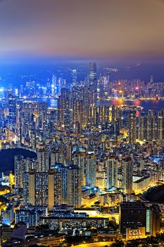 Hong Kong Modern City at night