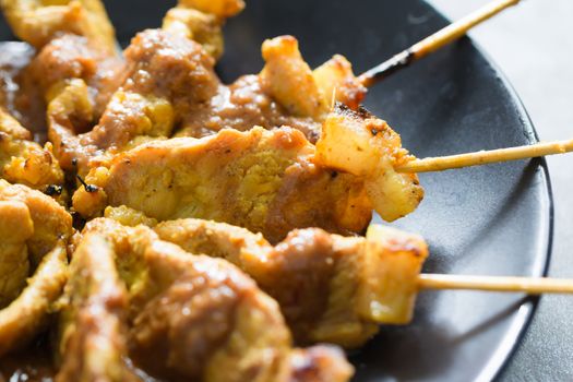 Pork Satay "moo satay" with bean Sauce