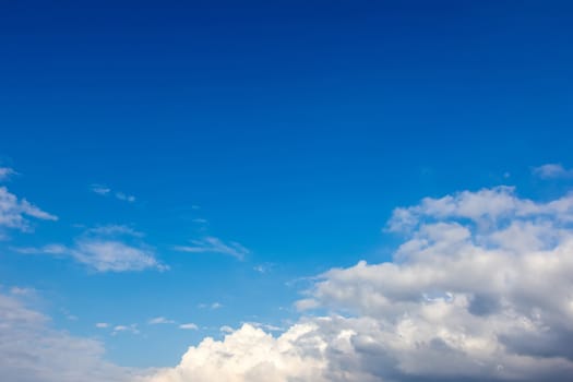 View white cloud with blue sky background