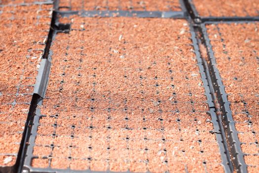 Checkered soil prepare for cultivation, stock photo