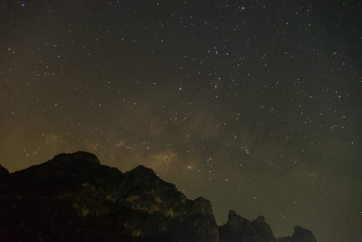 Milky Way Galaxy over Thailand at Night.