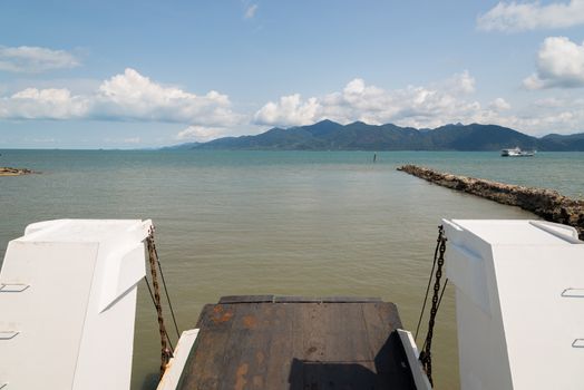 Ferry boat at koh chang in thailand.