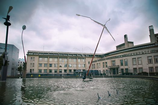 The Hague, The Netherlands - August 18, 2015: International UN tribunal for war crimes for the former Yugoslavia in The Hague, The Netherlands on August 18. 2015.