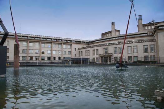 The Hague, The Netherlands - August 18, 2015: International UN tribunal for war crimes for the former Yugoslavia in The Hague, The Netherlands on August 18. 2015.