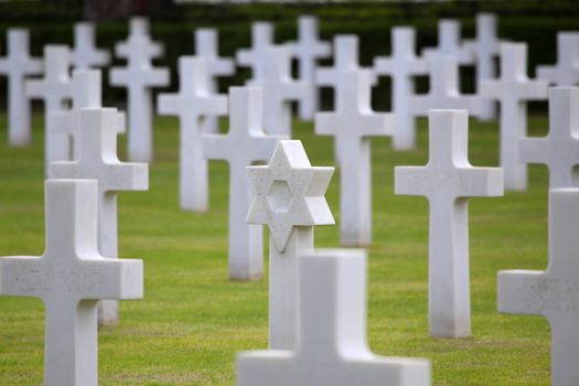 NETTUNO - April 06: Tombs, American war cemetery of the American Military Cemetery of Nettuno in Italy, April 06, 2015 in Nettuno, Italy.