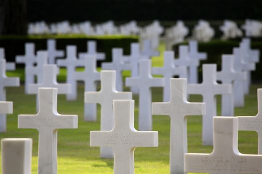 NETTUNO - April 06: Tombs, American war cemetery of the American Military Cemetery of Nettuno in Italy, April 06, 2015 in Nettuno, Italy.