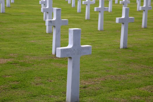 NETTUNO - April 06: Tombs, American war cemetery of the American Military Cemetery of Nettuno in Italy, April 06, 2015 in Nettuno, Italy.