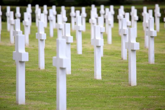 NETTUNO - April 06: Tombs, American war cemetery of the American Military Cemetery of Nettuno in Italy, April 06, 2015 in Nettuno, Italy.