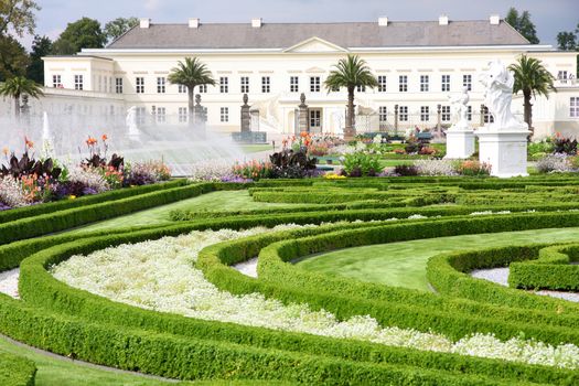 HANNOVER, GERMANY - 30 JULY: It's ranks the most important gardens in Europe. The Large Gardens in Herrenhausen gardens in Hanover, German on July 30,2014.