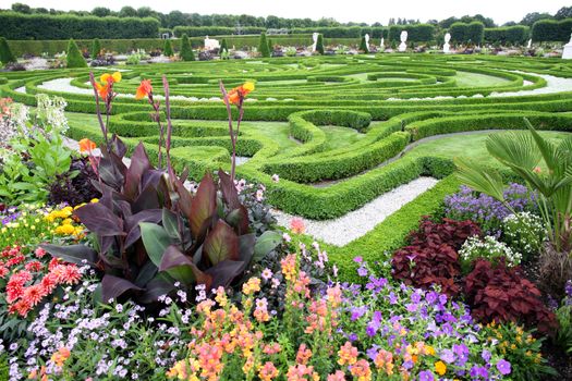 HANNOVER, GERMANY - 30 JULY: It's ranks the most important gardens in Europe. The Large Gardens in Herrenhausen gardens in Hanover, German on July 30,2014.