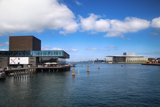 COPENHAGEN, DENMARK - AUGUST 15, 2016: The Royal Danish Playhouse (Skuespilhuset) is a National Theater and Opera house on the harbour in Copenhagen, Denmark on August 15, 2016.