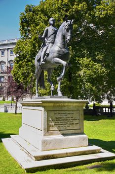 Statue of Kaiser Franz I. Stephan von Lothringen, Burggarten in Vienna, Austria