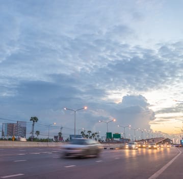 car traffic in thailand city