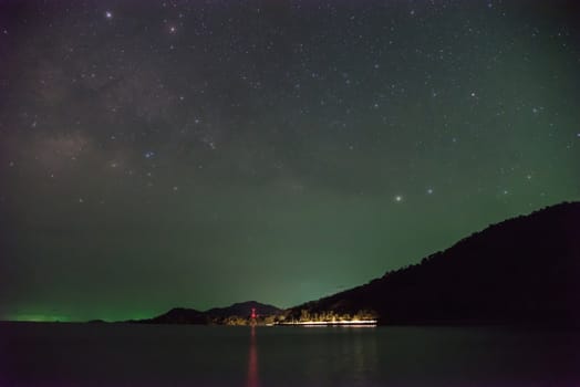 Milky Way Galaxy over Thailand at Night.