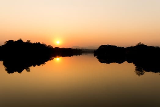 Sunset at the river