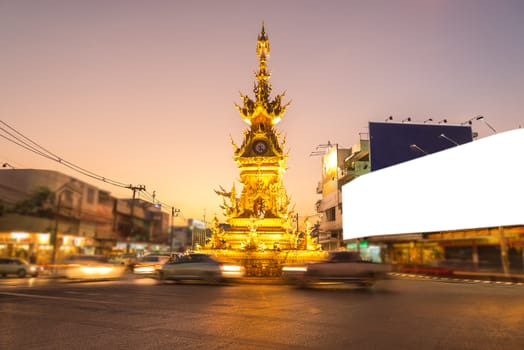 clock tower at Chiang Rai