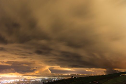 mountain landscape milky way in thailand at Phu Thap Boek.