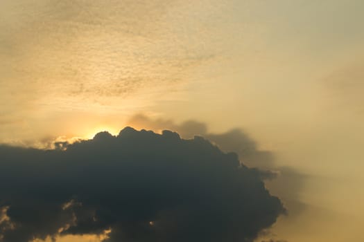 Blue Sky and puffy clouds background.