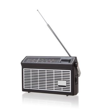 Portable radio isolated on a white background