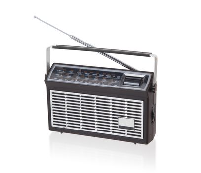 Portable radio isolated on a white background